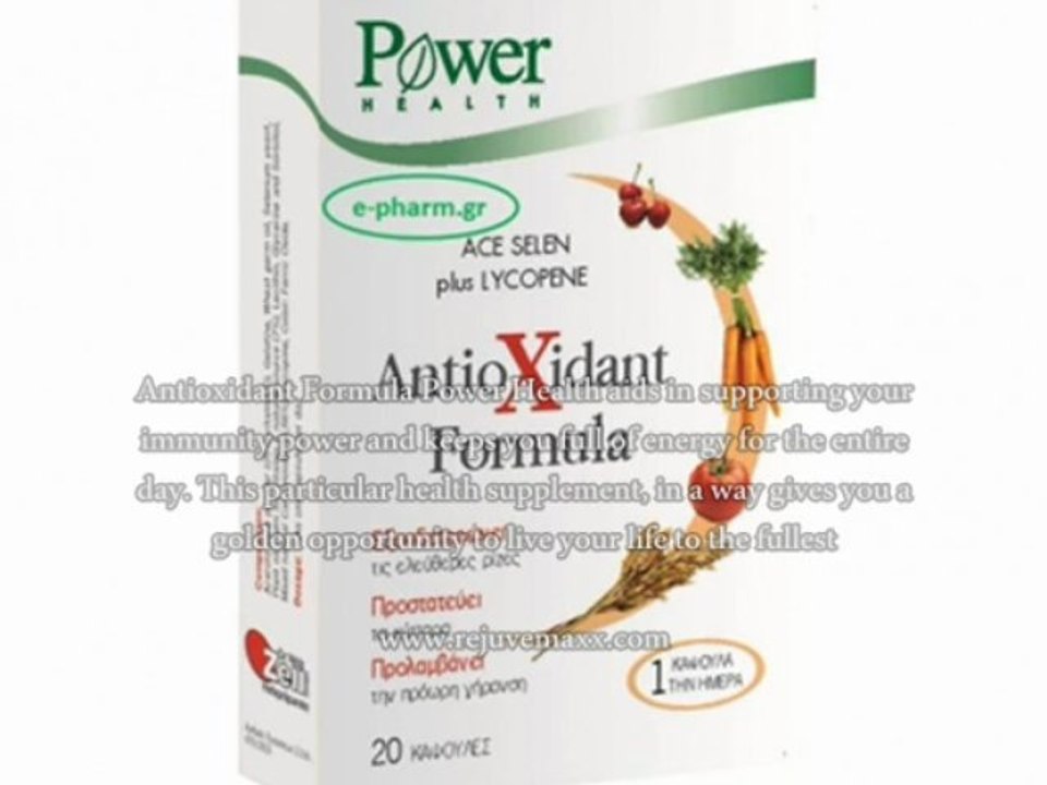 Antioxidant Formula Power Health?