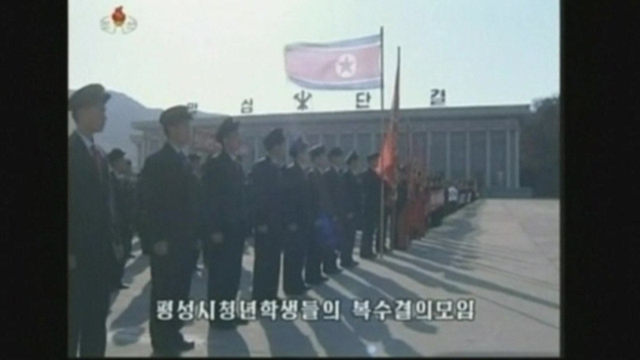 North Korean students hold mass rally against the U.S.