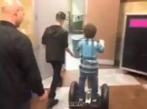 Justin Bieber And Keenan Cahill On A Segway