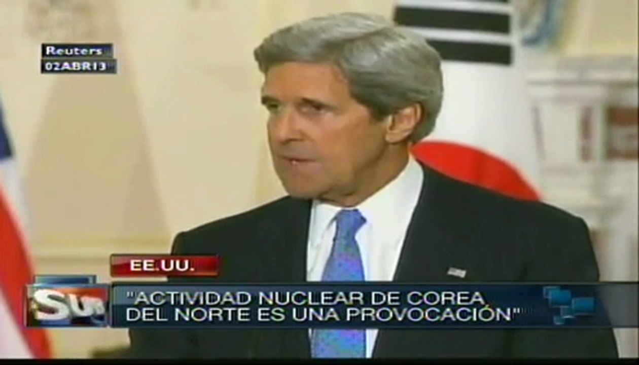 Kerry: reactivación de reactor nuclear es una provocación