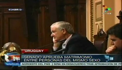 Senado uruguayo aprueba ley sobre matrimonio homosexual