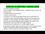 SURA 98. AL BEYYINA - DOKAZ JASNI - HOLY QUR'AN IN BOSNIAN Bosnian Translation - Traduction Bosnie