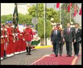 الرئيس الفرنسي هولاند بالمغرب..إستقبال شعبي رسيمي لفرانس هولاند بالمغرب