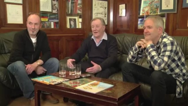 Une séance de travail chez Uderzo avec les nouveaux auteurs d'Astérix chez les Pictes