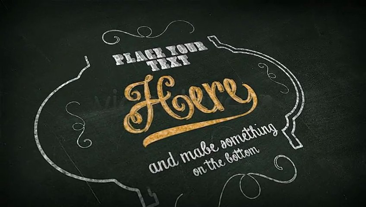 After Effects Template HD  INTRO VIDEO LOGO TRAILER     Chalkboard Typography