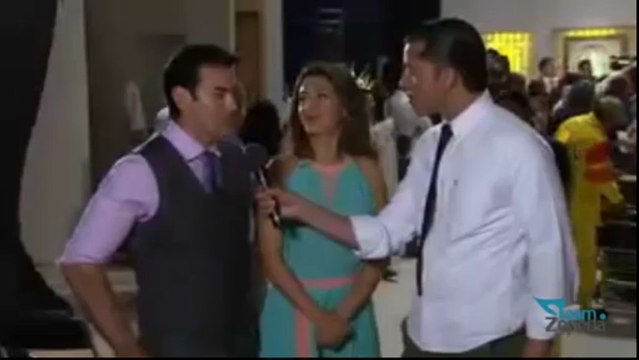 David Zepeda @davidzepeda1 y @mayrinvillanew en la misa de @MentirParaVivir
