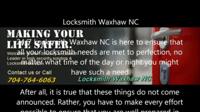 Locksmith Waxhaw NC | Waxhaw NC Locksmith
