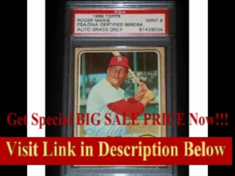 [BEST PRICE] Roger Maris Signed Autographed 1968 Topps #330 PSA/DNA LOA #B88094 GRADED 9 MINT - Signed MLB Baseball Cards