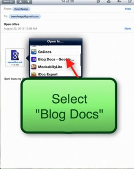 Blog Docs ipad app Google Docs upload