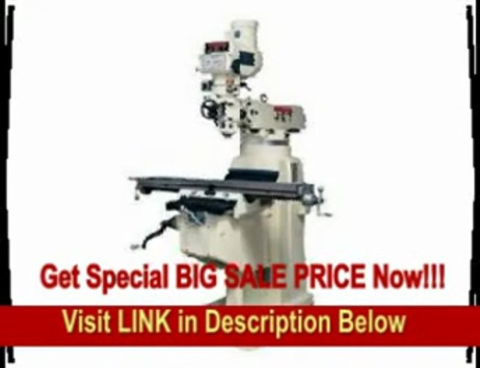[BEST BUY] Jet 690120 JTM-1050 230/460-Volt 3 Phase Variable Speed Vertical Milling Machine with X-Axis Powerfeed