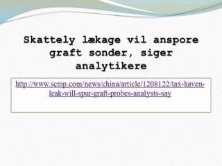 The Haney Hong Kong Group Tax News: Skattely lækage vil anspore graft sonder, siger analytikere