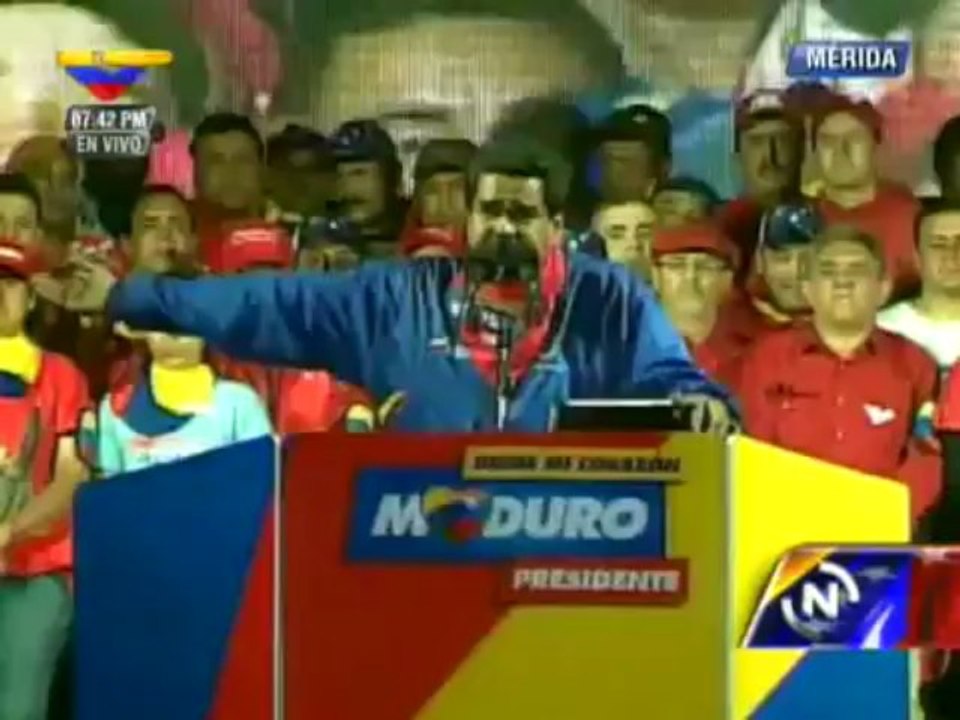 Maduro en Mérida: Yo solo estoy cumpliendo una orden de nuestro Comandante Hugo Chávez
