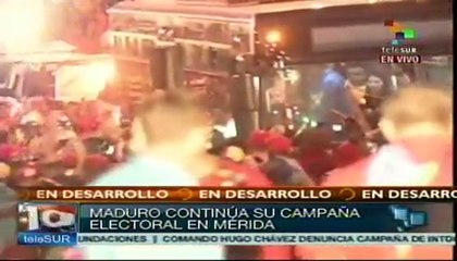 Maduro llega a Mérida para acto de campaña