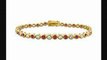 Ruby And Diamond Tennis Bracelet  14k Yellow Gold  3.00 Ct Tgw