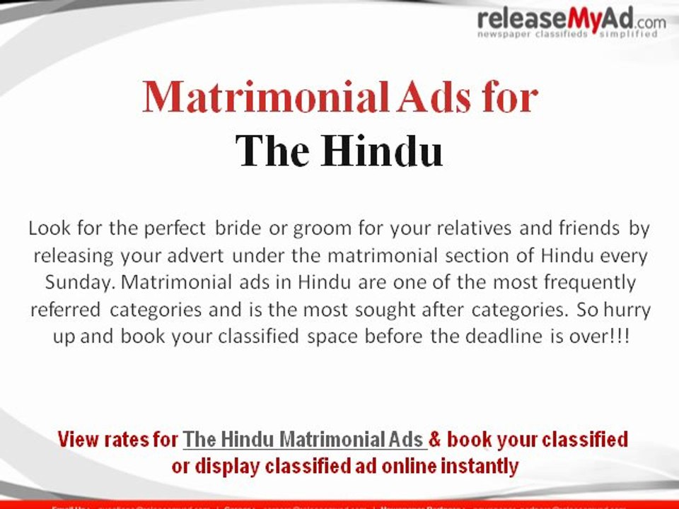 Hindu advertising at releasemyad