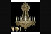 American Brass And Crystal Ch8144a01gst Valencia 24 Light Single Tier Chandelier In Polished Brass With Umber Inlay With Clear Precision Pendalogue Crystal
