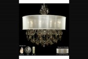 American Brass And Crystal Ch6562asgt09mtbdc Llydia 10 Light Single Tier Chandelier In Antique Pewter With Golden Teak Strass Pendalogue Crystal