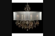 American Brass And Crystal Ch6562asgt09mtbis Llydia 10 Light Single Tier Chandelier In Antique Pewter With Golden Teak Strass Pendalogue Crystal