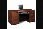 Bestar 608711463 Embassy Executive Desk Kit Including Assembled Pedestals In Tuscany Brown Finish