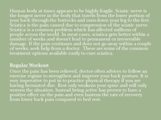 Tips Sciatica Cures to Alleviate the Pain