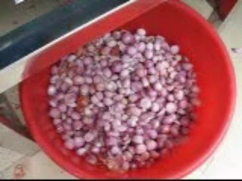 Máy bóc vỏ hành khô