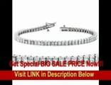 [BEST BUY] 5.00 CT TW Channel Set 100% Natural Princess Cut Diamond Tennis Bracelet in 14k White Gold (F-G-color/VS2-SI1-...