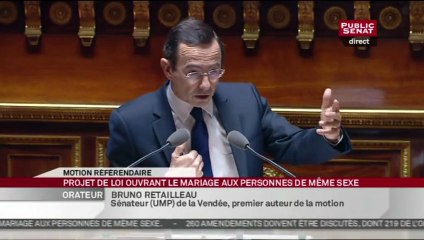 Mariage Pour Tous: intervention de B. Retailleau au Sénat