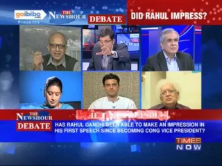 The Newshour Debate: Did Rahul impress in his first speech as Congress's VP? (Part 2 of 4)