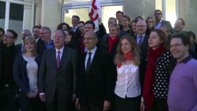 Harlem Désir rencontre Peer Steinbrück, candidat du SPD à la chancellerie fédérale allemande