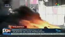 Protesta en Cisjordania por muerte de dos palestinos