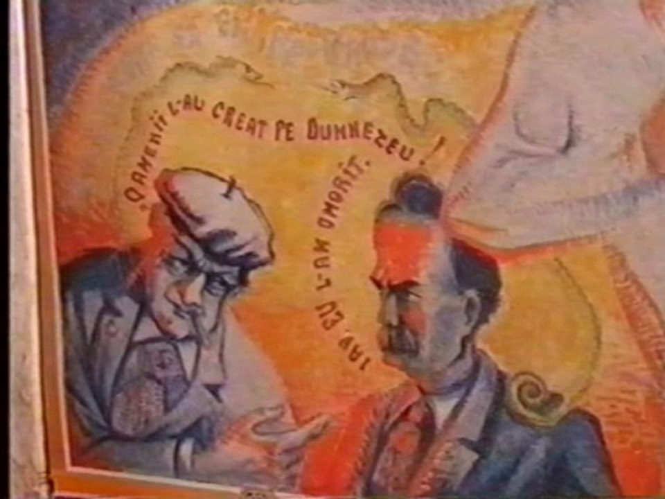 Pr. Arsenie Boca - pictura bisericii de la Draganescu part1