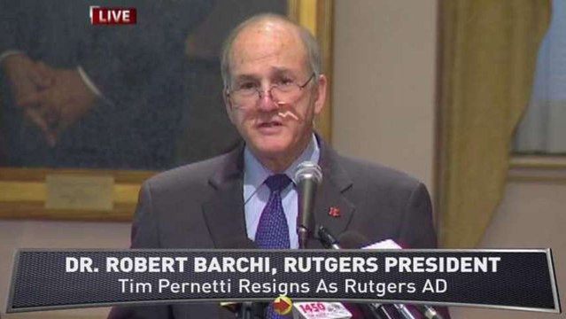 Rutgers President Discusses Rice Scandal