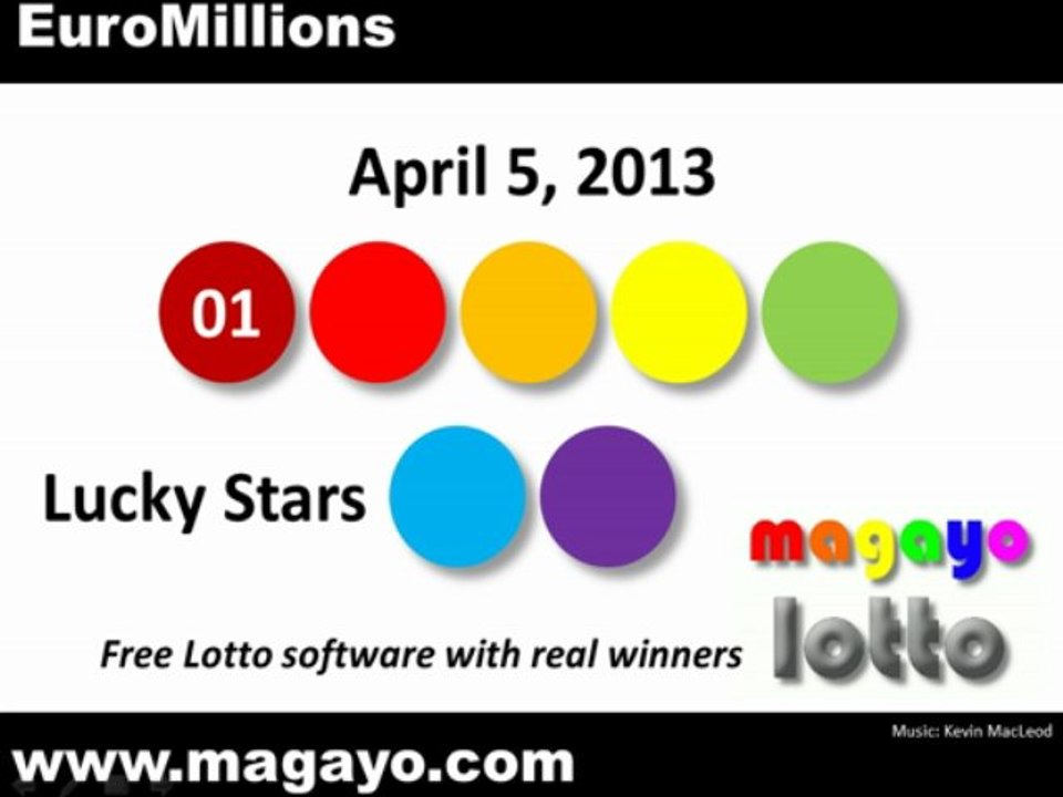 EuroMillions Drawing Results for April 5, 2013