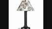 Patio Living Concepts Black Seaside 34 Inch High Table Lamp With Black And White Floral Motif Shade  David Shaw Silverware Na Ltd
