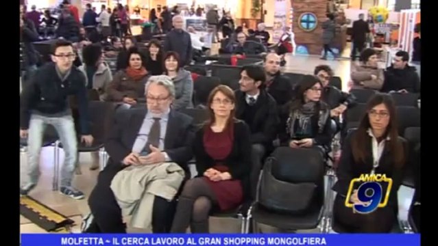 Molfetta | Il cerca lavoro al gran shopping Mongolfiera