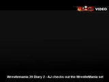 WrestleMania 29 Diary 2 - AJ checks out the WrestleMania set