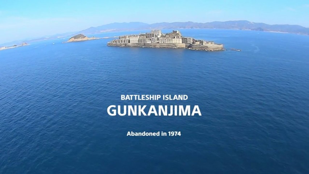 L’île de Gunkanjima capturée par une Sony Action Cam