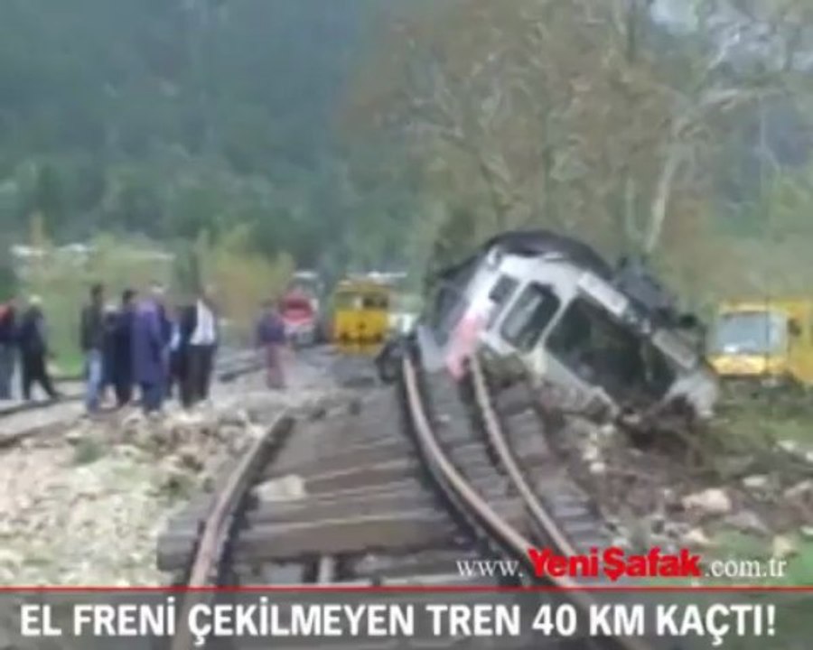 El freni çekilmeyen tren 40 km kaçtı!