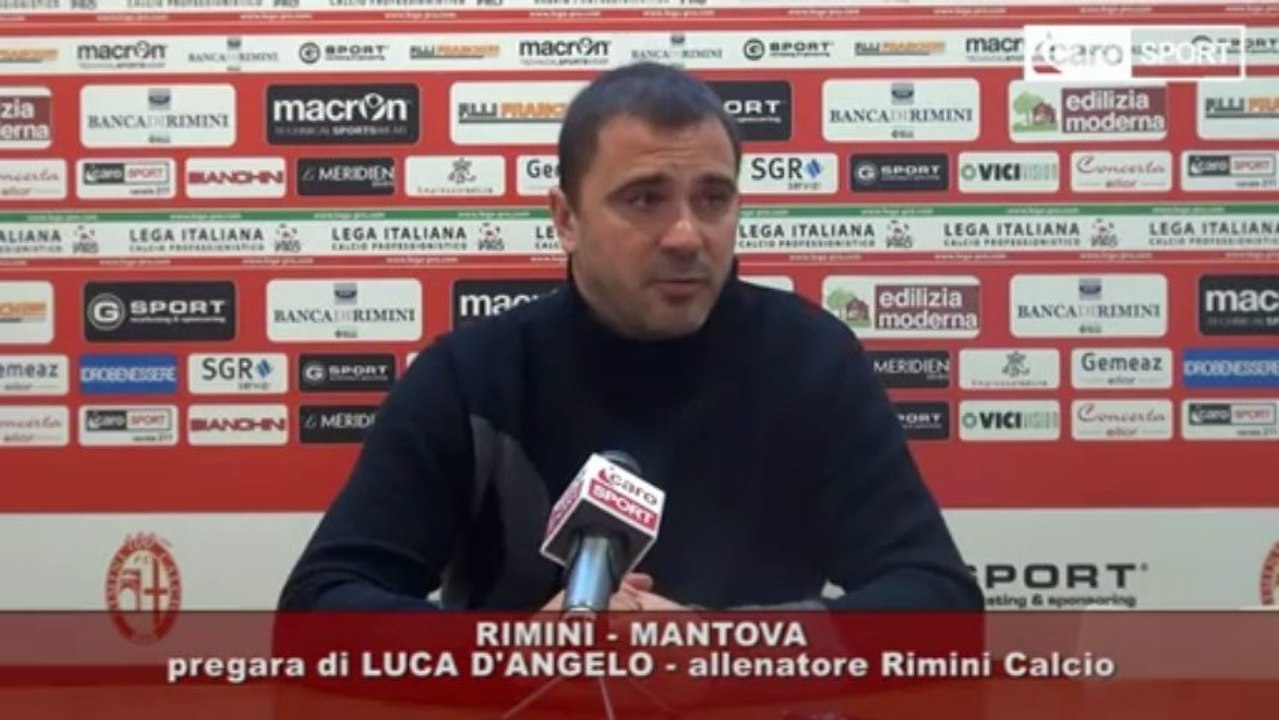 Icaro Sport. Rimini-Mantova, la vigilia del tecnico Luca D'Angelo