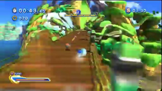Sonic Generations - Green Hill Acte 2 - Défi 2 : Tails - A toute allure