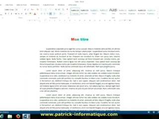 Tuto Word 2013 - Couleur de la page - Extrait