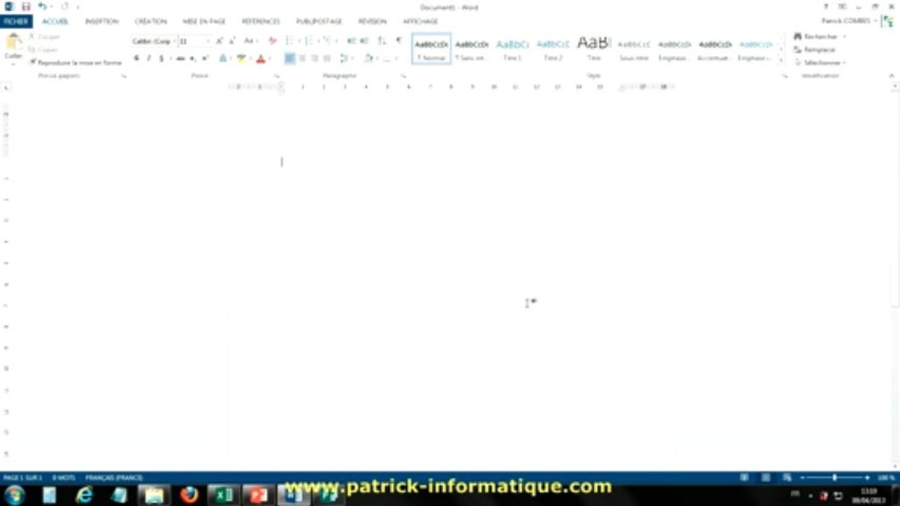 Tuto Word 2013 - Créer et insérer une capture écran - Extrait
