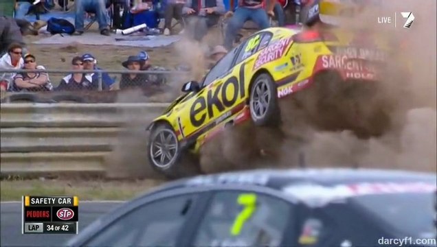 V8 Supercars Tasmania 2013 Race 3 Pye Brake Failure Huge Crash