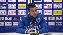 Conférence de presse SC Bastia - Stade Brestois 29 : Frédéric HANTZ (SCB) -  (SB29) - saison 2012/2013