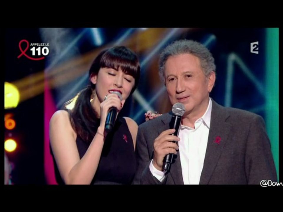 Nolwenn Leroy & Michel Drucker  @ Salut les amoureux -06.04.2013 - Toute la télé chante pour le sidaction @ Dom