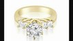 1.15 Ct Princess And Round Cut Diamond Engagement Ring In 14k Yellow Gold (hi Color, Si2 Clarity)