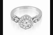 1.2 Ct Antique Round Cut Diamond Engagement Ring In 14k White Gold (hi Color, I1 Clarity)