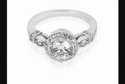 1.2 Ct Antique Round Cut Diamond Engagement Ring In 14k White Gold (hi Color, I1 Clarity)