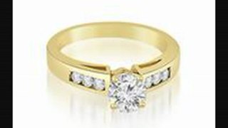 1.2 Ct Channel Set Round Cut Diamond Engagement Ring In 14k Yellow Gold (hi Color, I1 Clarity)