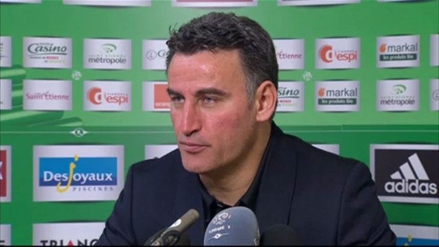 Conférence de presse AS Saint-Etienne - Evian TG FC : Christophe GALTIER (ASSE) - Pascal DUPRAZ (ETG) - saison 2012/2013